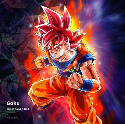 Goku Super Saiyan God by Sevolfo on DeviantArt