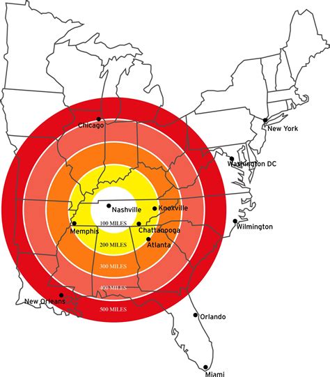 50 Mile Radius Map - United States Map