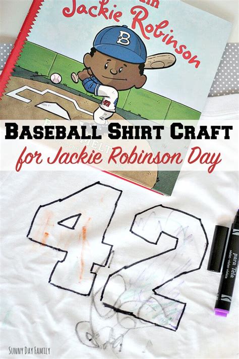 Celebrate Jackie Robinson Day with a Baseball Shirt Craft for Kids | Sunny Day Family