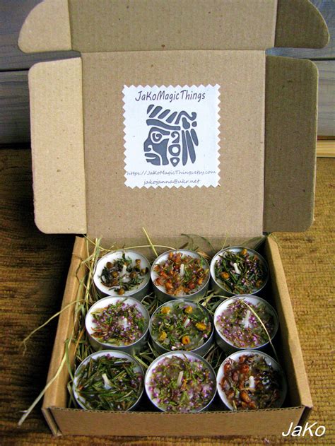 Herbal Tealight Candles/Set of 9 Candle/ | Etsy