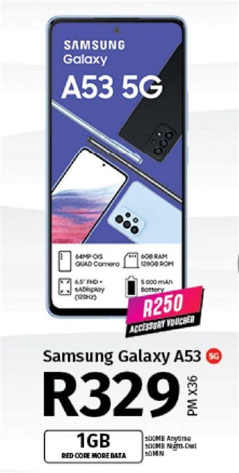 Samsung Galaxy A53 5G offer at Vodacom