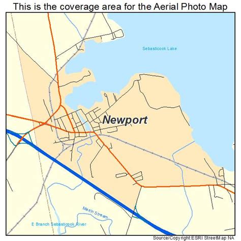 Aerial Photography Map of Newport, ME Maine