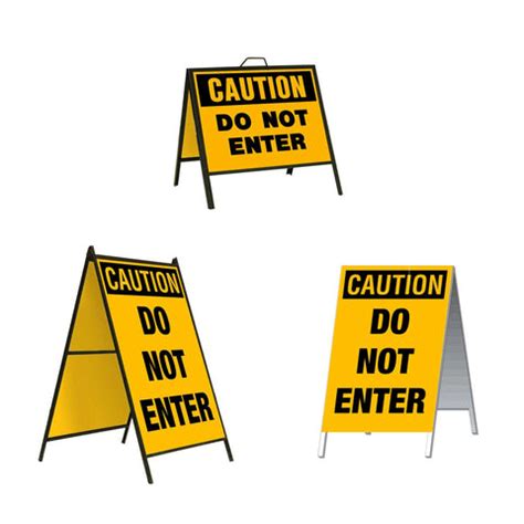 Caution Do Not Enter A-Frame Sign Stand | Western Safety Sign