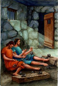 Spirit of Grace Garden: Paul and Silas singing and praying in Prison (Acts 16)