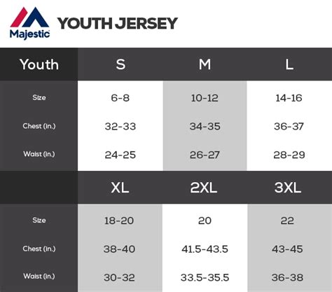 Nike Youth Football Jersey Size Chart