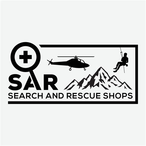 SAR search and rescue shops logo design 21982476 Vector Art at Vecteezy