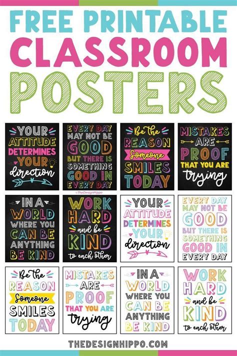 Free Printable Classroom Posters With Motivational Quotes | Printable ...