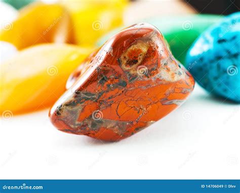 Red jasper gemstone stock image. Image of jewelry, horizontal - 14706049