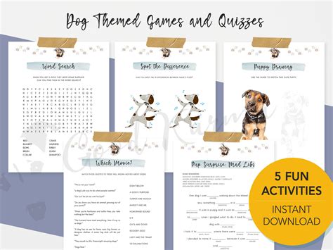 Dog Birthday Party Games, Printable Games for Children, Word Search ...