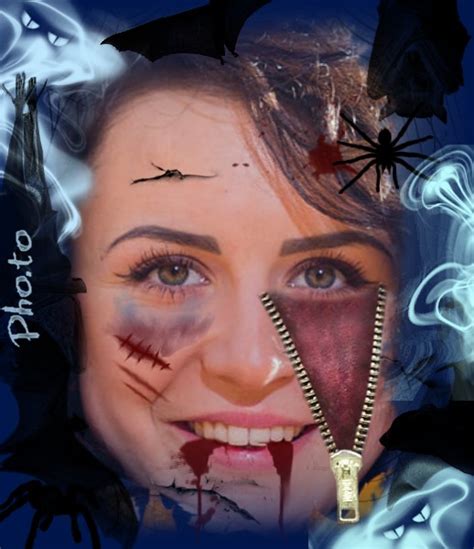 Bloody Halloween virtual makeup for a scary face picture!