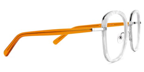 Square White Eyeglasses | Vooglam.com