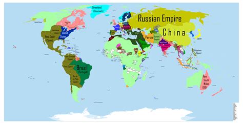 I was told I should share some of my work on Reddit. Here's my map of the world in 1800. Some of ...