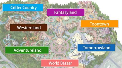 Map of Tokyo Disneyland Park and DisneySea