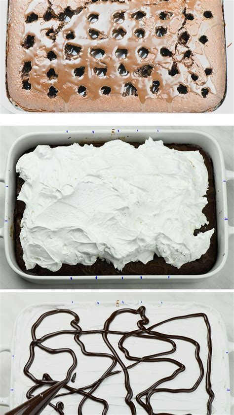 Decadent Marshmallow Chocolate Poke Cake