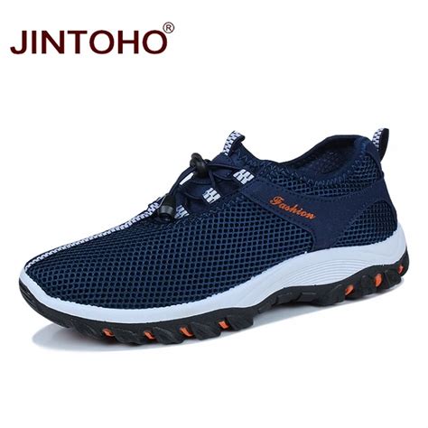 JINTOHO Summer Slip On Men Trainers Breathable Mesh Men Sneakers Cheap Running Shoes For Men ...