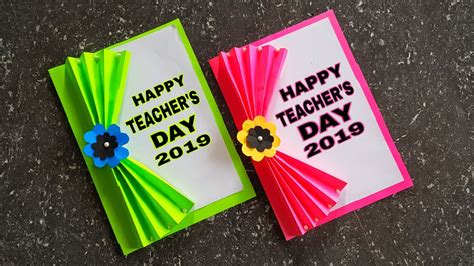 Diy teachers day card | Handmade simple teachers day card making ideas - YouTube