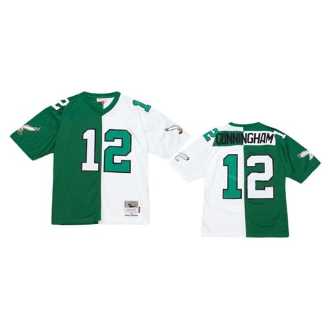 Philadelphia Eagles Randall Cunningham 1990 Kelly Green White Split ...