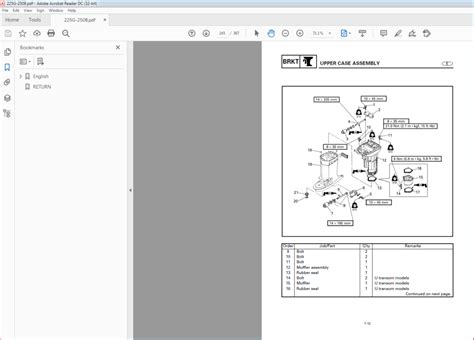 Yamaha 225G 250G L250B Marine Outboard Service Manual - PDF DOWNLOAD ...