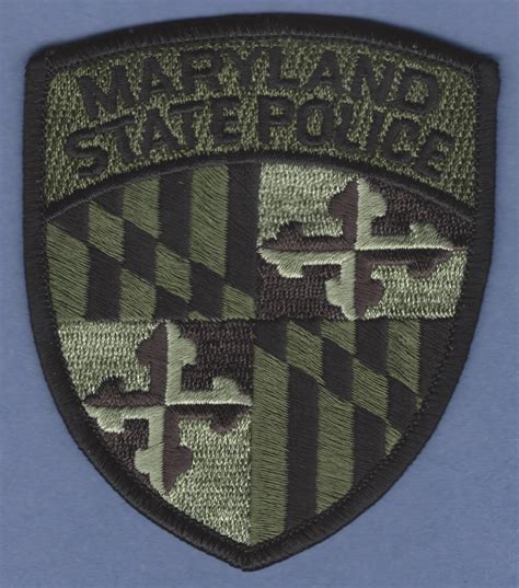 Maryland State Police Patch Tactical Green