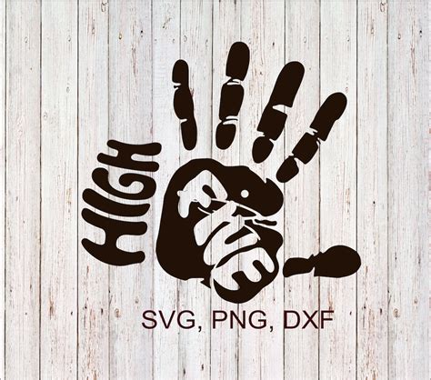 High Five Svg Clip Art Silhouette Eps Dxf | Etsy