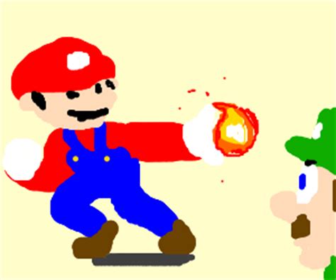 Mario vs. Luigi. FIGHT! - Drawception