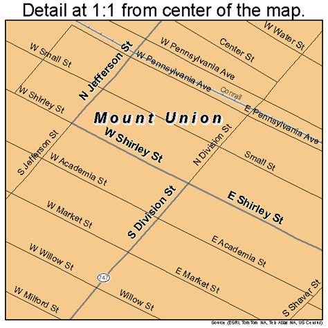 Mount Union Pennsylvania Street Map 4251984