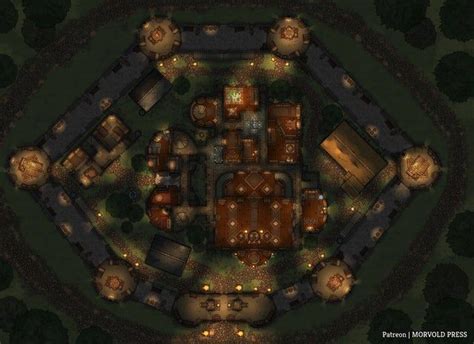 Neverwinter Map | Castle Never - 2nd Floor [55 x 40] - Day/Night: Roll20 in 2021 | Fantasy map ...