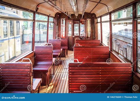 Inside old tram stock image. Image of transportation - 146276849