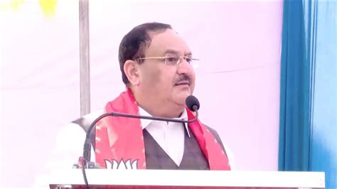 BJP Chief J P Nadda holds public meeting in Navsari, Gujarat - YouTube