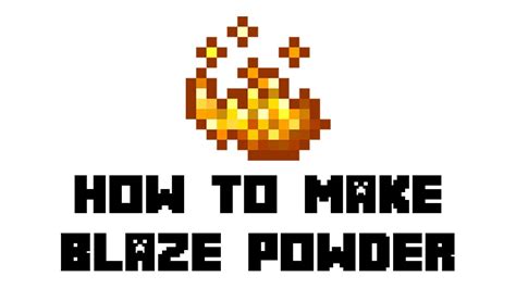 Minecraft: How to Make Blaze Powder - YouTube