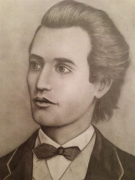 Mihai Eminescu - pencil portrait - Dreams of an Architect