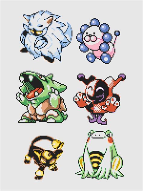 Six more of (currently) thirty-seven colorized beta/ scrapped gen 1 and 2 pokemon sprites ...