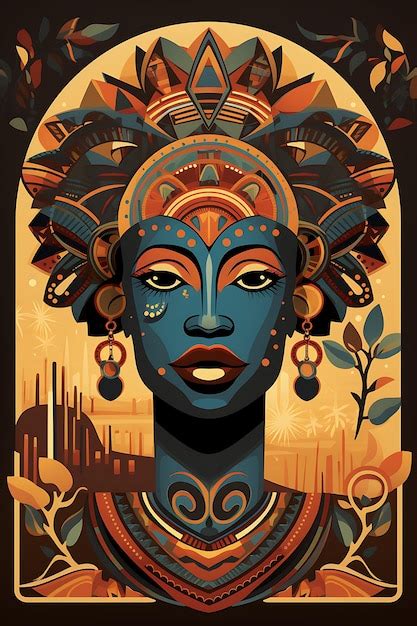 Premium AI Image | Poster of Celebrating Heritage African Continent Illustration With Cul Design ...