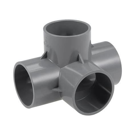 4-Way Elbow PVC Pipe Fitting,Furniture Grade,1-1/2-inch Size Tee Corner ...