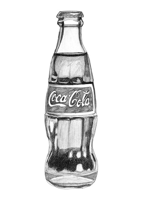 Coca Cola Glass Bottle Drawing