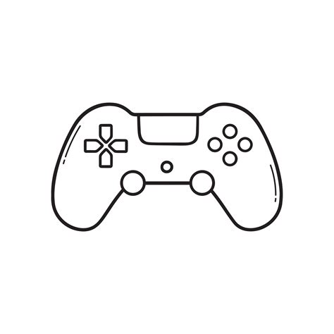 Joystick doodle. Gamepad, game controller in sketch style. Hand drawn vector illustration ...