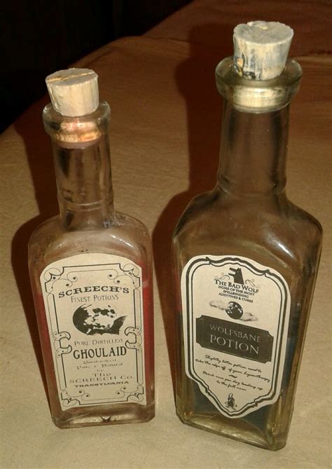 Vintage bottles with home made potion label stickers https://www.facebook.com/AmericanaBlues ...