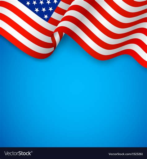 Wavy American Flag Royalty Free Vector Image - VectorStock