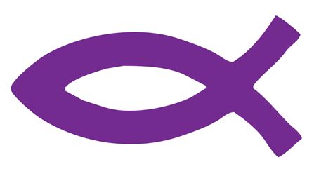 christian fish symbol purple - Clip Art Library