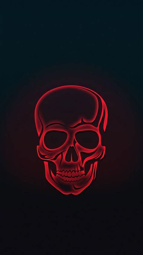 Neon Aesthetic Skull Wallpaper - Mundodop