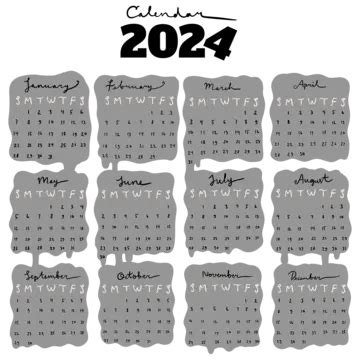 Aesthetic 2024 Calendar, Calendar, 2024, New Year PNG Transparent ...