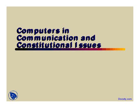 Constitutional Issues - Computerization and Its Impacts - Lecture ...