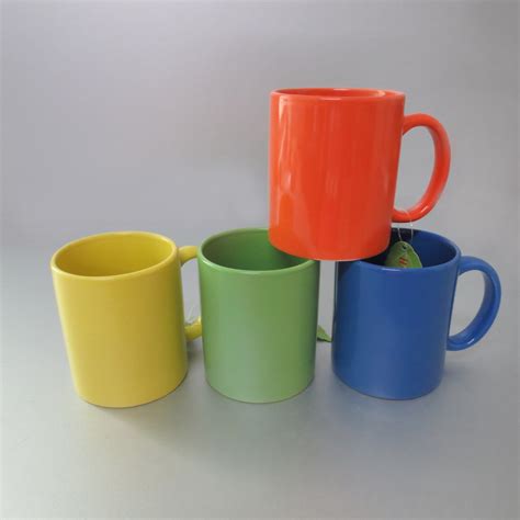 1 Dollar Store Items Glaze Color Ceramic Coffee Mug V Shape Solid Color Mugs Wholesale /cheap ...