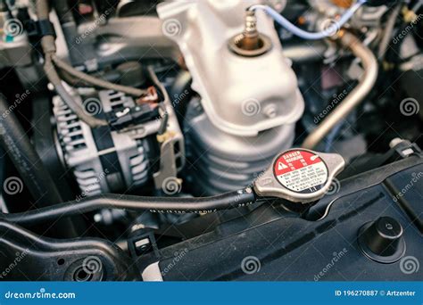 Details of Car Engine, Car Radiator Cap Stock Image - Image of gasoline, liquid: 196270887