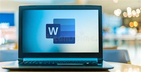 Laptop Computer Displaying Logo of Microsoft Word Editorial Stock Image ...