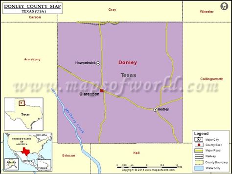 Donley County Map | Map of Donley County, Texas