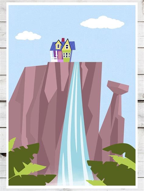 Up house at Paradise Falls | Disney up, Kids nursery art, Up pixar