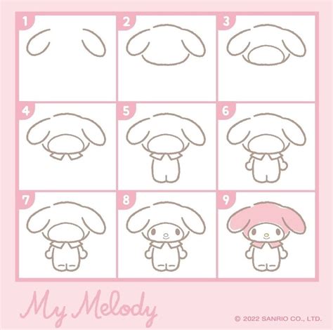 5+ Easy and Cute My Melody Drawing Ideas - Drawing Photos