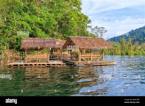 Cottages at Lake Danao - Ormoc, Philippines Stock Photo - Alamy