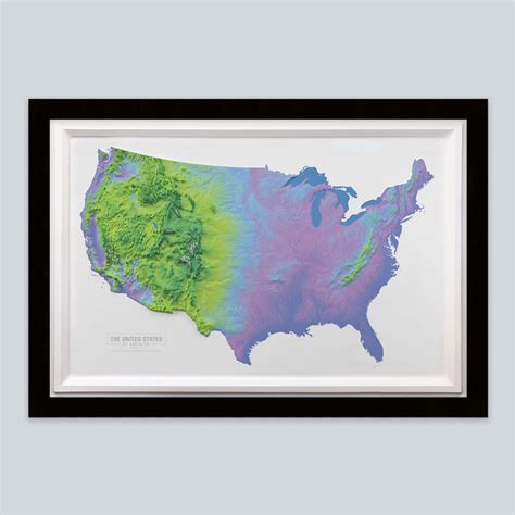 United States 3D Raised Relief Map // Cool - 3D Topographical Maps ...